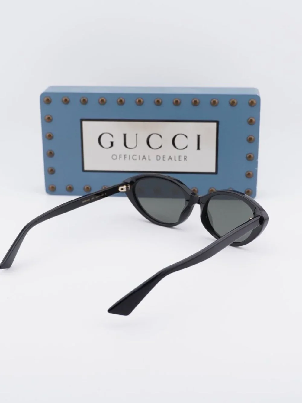 Gucci GG2110S 001 Cat Eye Sunglasses - Black \ Grey